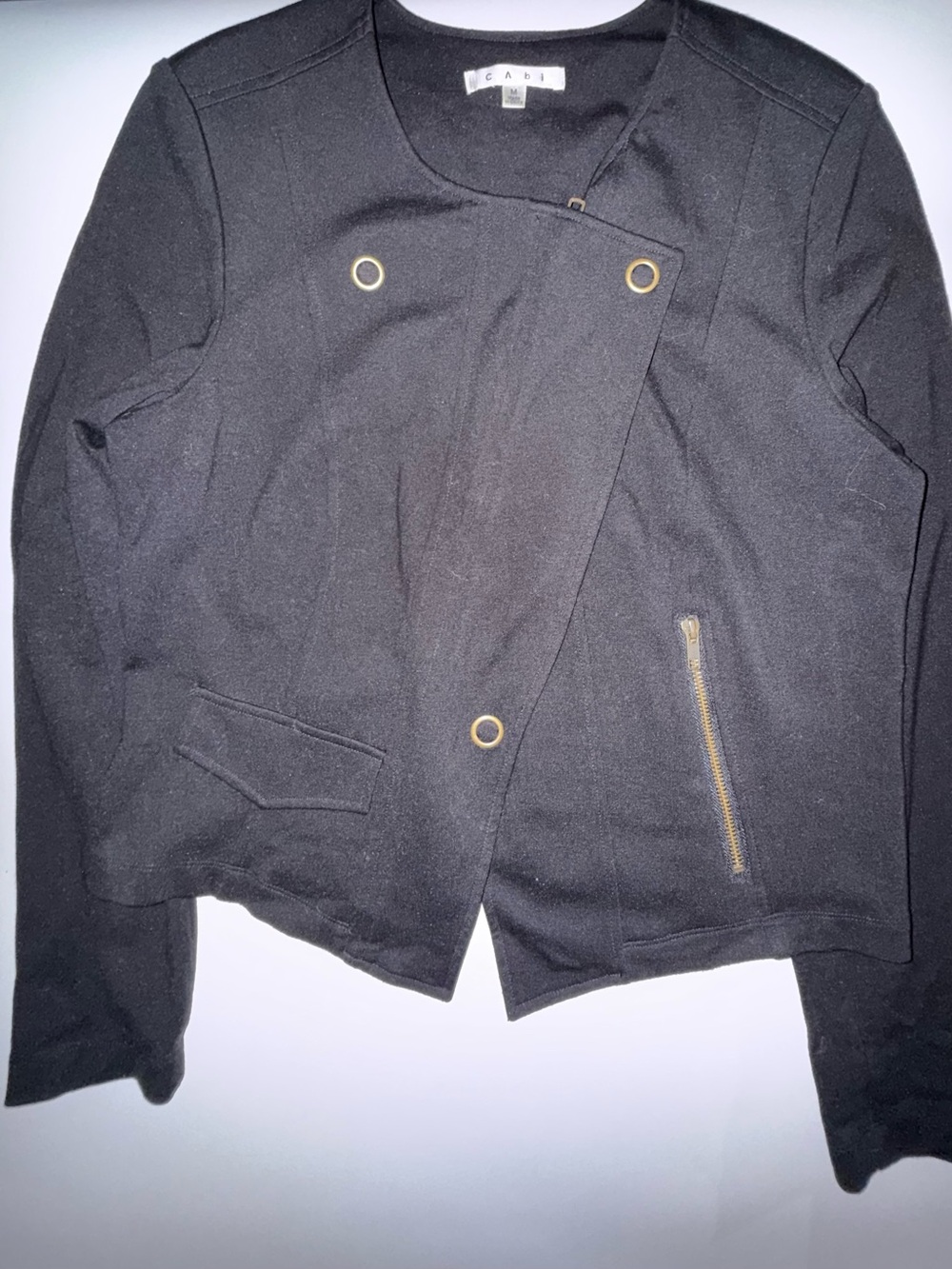 CAbi Black Women's Tailored Blazer Jacket Sz M